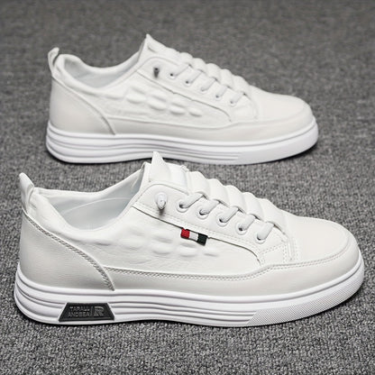 Men's Trendy Slip On Skate Shoes With Imitation Crocodile Skin Shaped Faux Upper, Non Slip Comfy Casual Shoes For Outdoor Street Walking Holiday Traveling - ayq