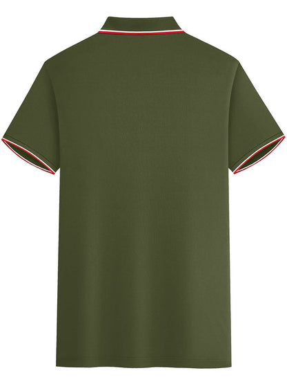 Men'S Stylish Polo Shirt with Milan Print, Perfect for Summer Sports And Casual Outings - ayq