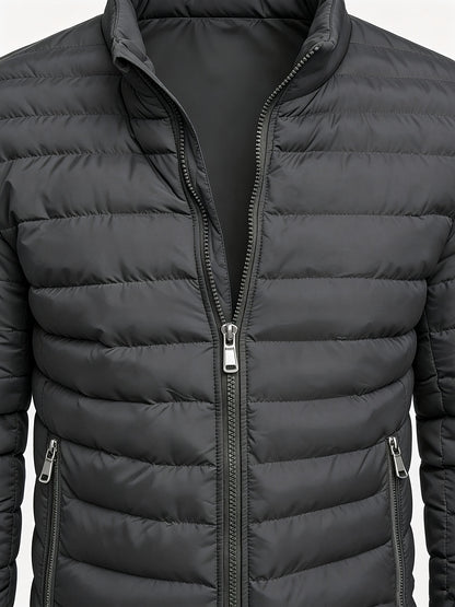 Men's Slim Fit Lightweight Stand Collar Windproof Jacket