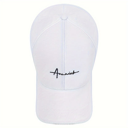 Simple Letter Embroidery Baseball Cap Hip Hop Solid Color Sports Hat Lightweight Adjustable Dad Hat For Women Men