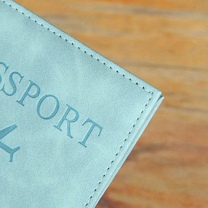 PU Simple Passport Holder Passport Protection Case Ճանապարհորդական անձնագրի ID կրեդիտ քարտի կափարիչ