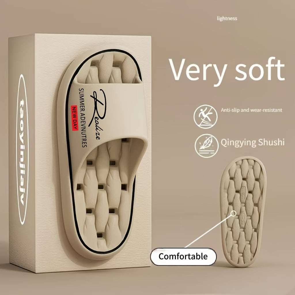 Unisex Casual EVA Summer Slippers with Non-Slip Ribbed Sole