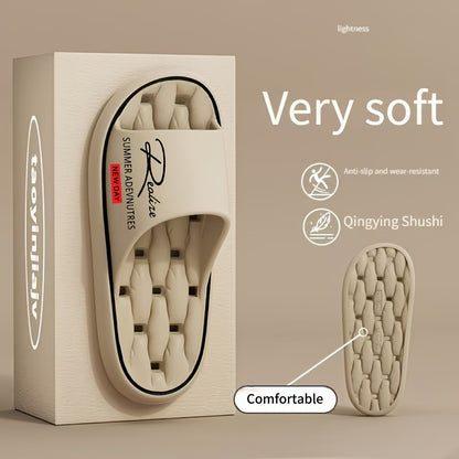 Unisex Casual EVA Summer Slippers with Non-Slip Ribbed Sole