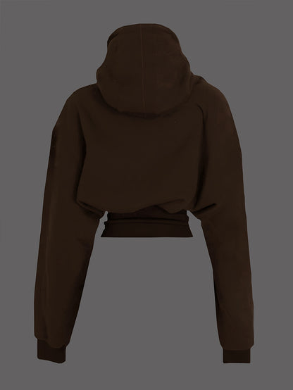 Women's Casual Hooded Long Sleeve Cinched Waist Hoodie