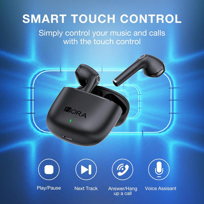 1 Hora Wireless Earbuds Bluetooth 5.3, Sports Headphones Deep Bass In-Ear Earphones, Premium Sound with Charging Case, Compatible with Iphone, Android Smartphone, Tablet, Laptop