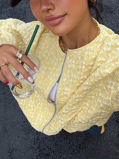 Միագույն կայծակաճարմանդով առօրյա բաճկոն