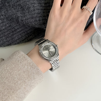 Women's Quartz Stainless Steel Casual Wrist Watch with World-Time