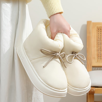 Տղամարդկանց և կանանց ձմեռային կոշիկներ՝ փափուկ աստառով, փափուկ գործվածքից պատրաստված վերին մասով և EVA ներբանով, կլոր քթով կարճ կոշիկներ՝ ներսի/դրսի համար, ունիսեքս առօրյա կոշիկներ՝ սև/մոխրագույն/մուգ կապույտ գույներով - All-Season Com