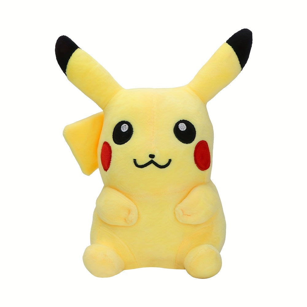 8-inch Smiling Pikachu Plush Toy, Ultra-Soft Short Velvet Doll Anime Merchandise Birthday Gift Decoration