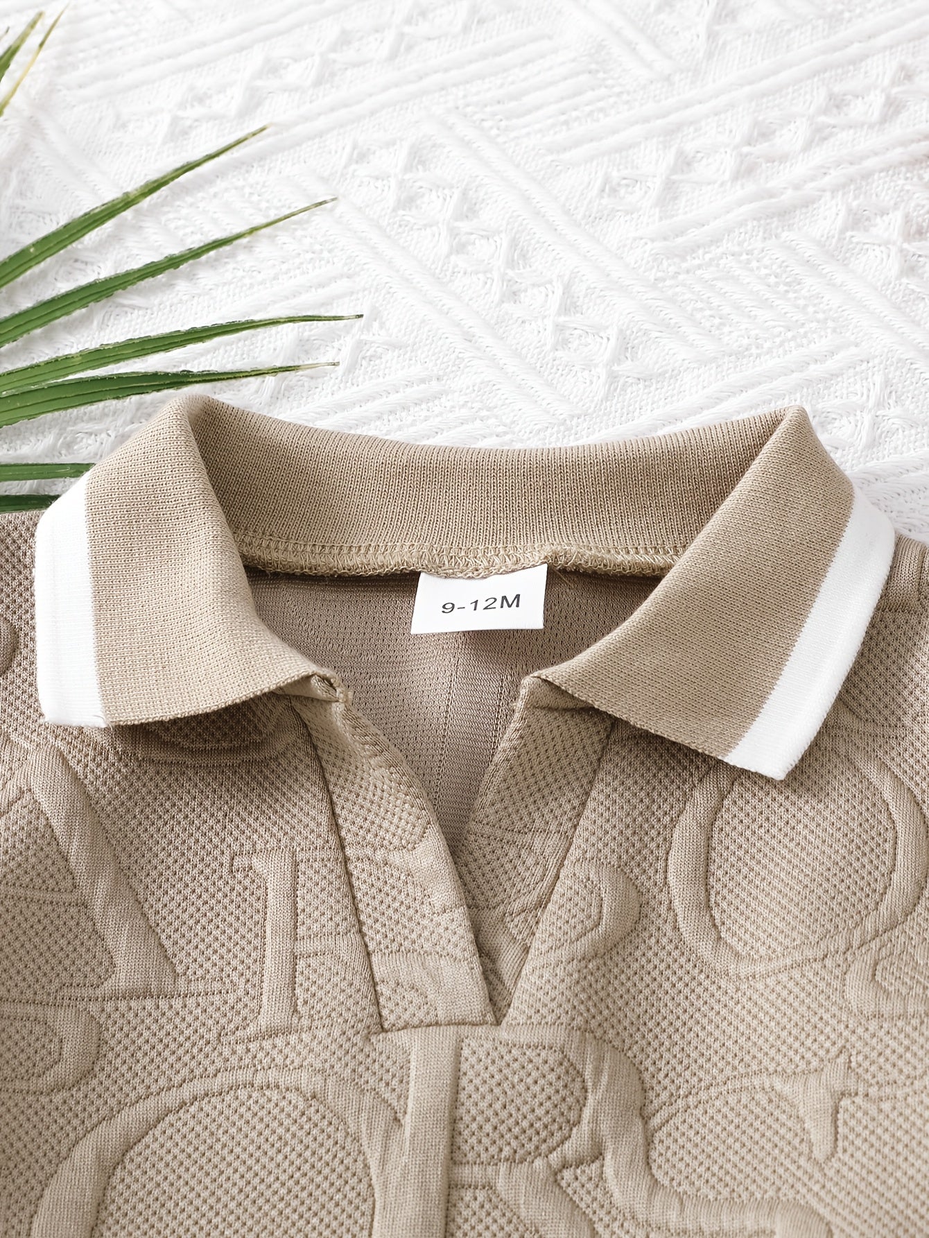 Baby Boy Lapel Shirt & Khaki Shorts Set Summer Casual Knit