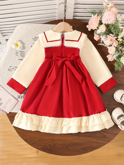 Լոլետա աղջիկների արքայադստեր զգեստ՝ բրդյա աստառով, ձմեռային սպասուհի փոքրիկ աղջիկների համար, երեկույթի հանդերձանք քոլեջի ոճով