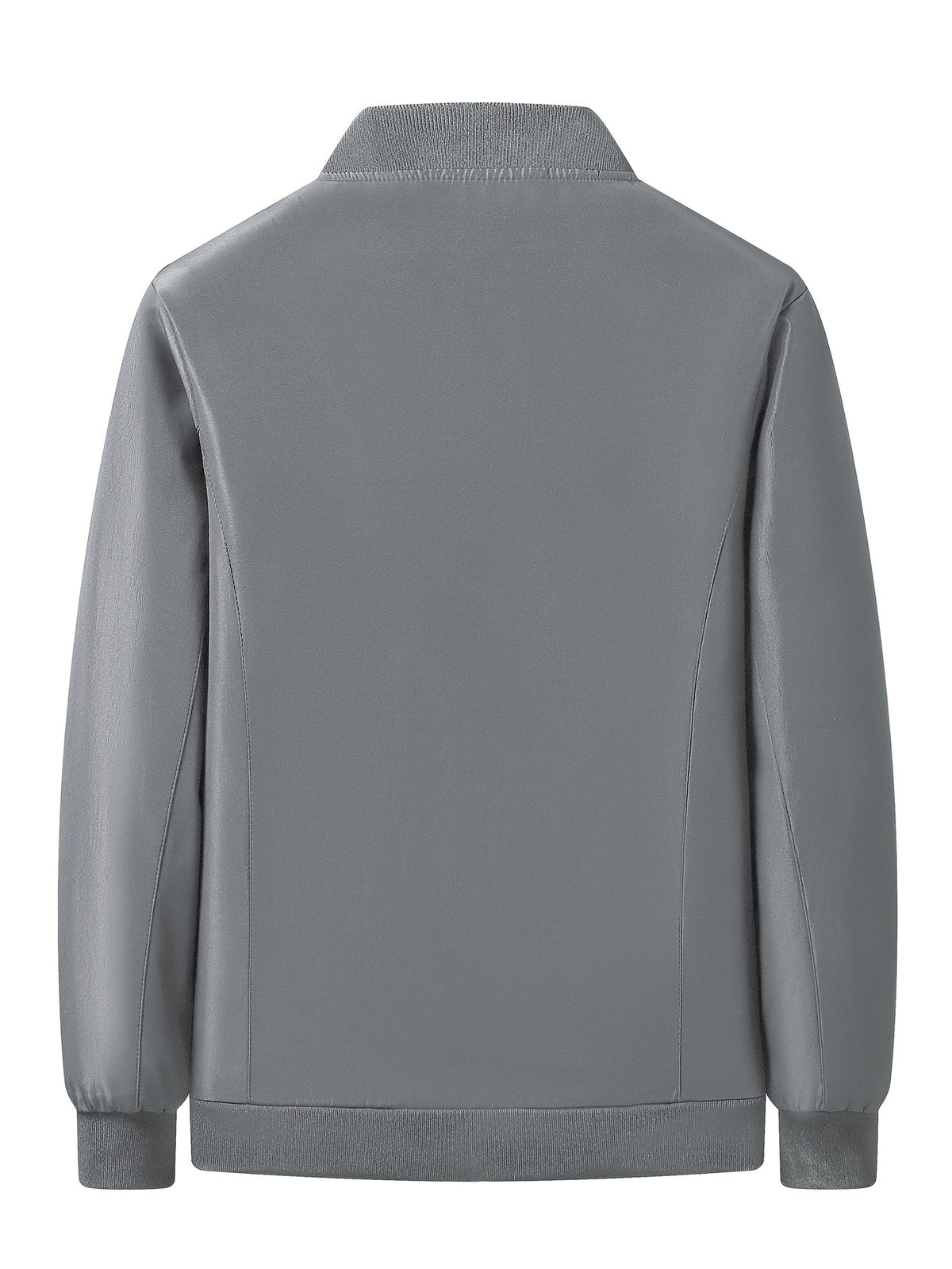 Men's Casual Lined Fleece Jacket with Baseball Collar