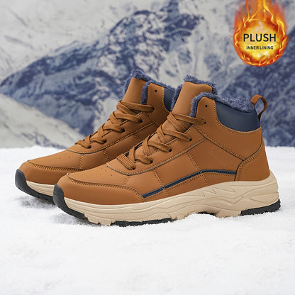 's/Unisex Heavy-Duty Winter/Outdoor/All-Terrain Large Size (Wide Width Available) High-Top All-Terrain Traction Tires, & /TPR Sole, Lace-Up Hiking Boots for Ice, Snow, Mud, Grass - Warm, Casual/Daily Wear (No