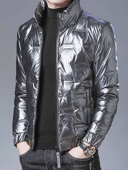 Men'S Winter Jacket - Windproof & High Quality Cold Weather Coat with Stand-Up Collar, Thick Insulated Outerwear for Skiing, Hiking, Commuting - Non-Stretch Fabric, Easy-Care - Ideal for Everyday & Formal Events, Winter Coat,