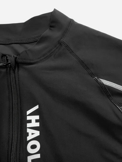 Men's Full Coverage Long Sleeve Swim Jumpsuit Athletic Wear