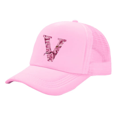Kids Pink Mesh Bowknot Baseball Cap Breathable Lightweight