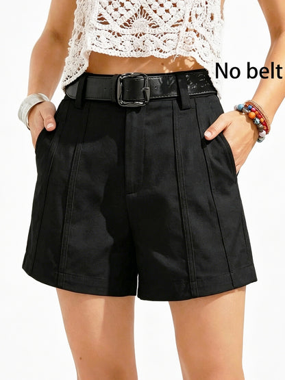 Women's Waistband-Free Wide-Leg Summer Casual Pants with Pockets