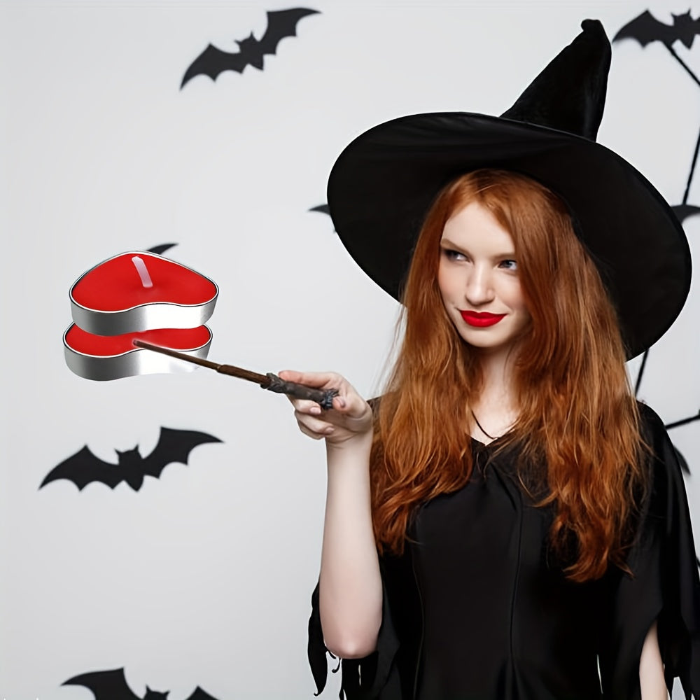 12/50/150/300pcs Heart-Shaped Candles - Red & Golden Glow, Long-Lasting Burn Time, Perfect for Valentine'S Day, Wedding, Birthday, Christmas, Halloween, Thanksgiving Decorations - Bulk Candle Set, Candles For Wedding, Holiday