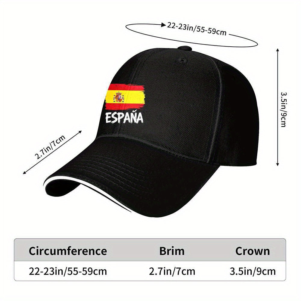 Lightweight Spanish Flag Cap with ESPANA Lettering for Fitness