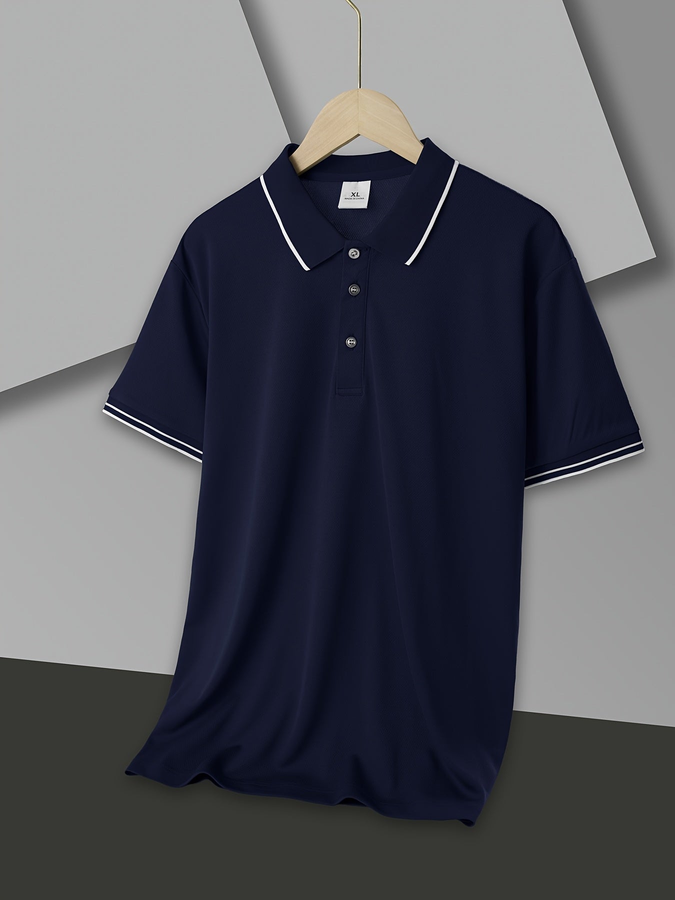 Men'S Quick-Dry Polo Shirt with a Collar for Summer - Breathable, Quick-Drying, Buttoned, Suitable for Beach, Golf, And Casual Office Wear, Smooth Texture Beach Tee - ayq