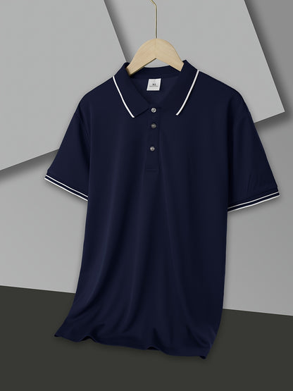 Men'S Quick-Dry Polo Shirt with a Collar for Summer - Breathable, Quick-Drying, Buttoned, Suitable for Beach, Golf, And Casual Office Wear, Smooth Texture Beach Tee - ayq