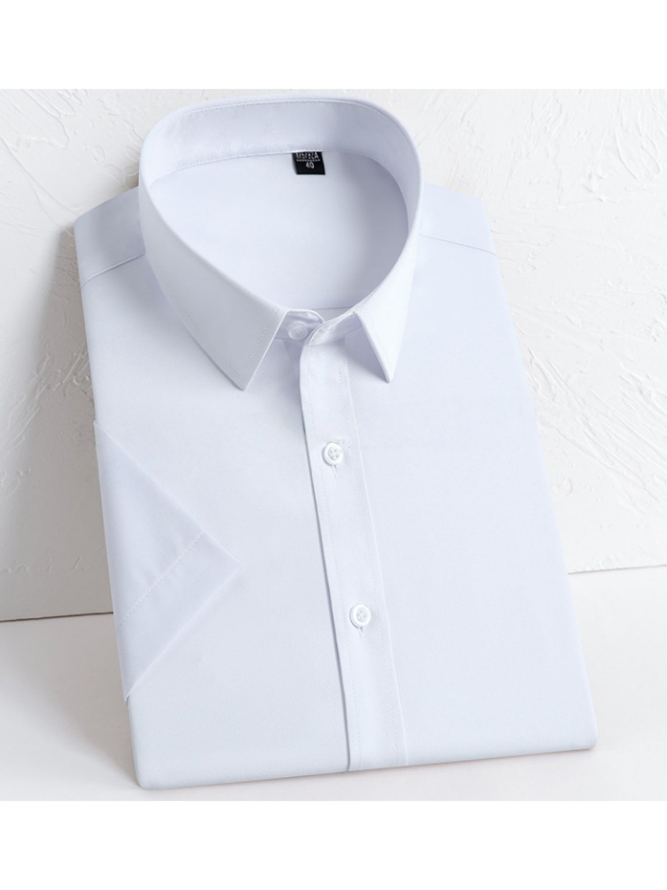 Men's Slim Fit Summer Short-Sleeve Cotton Blend Shirt