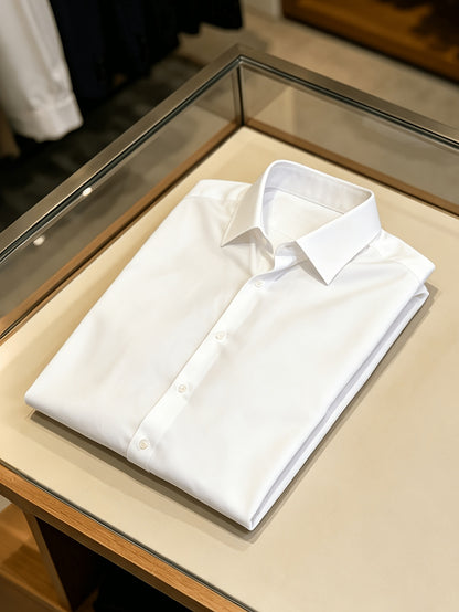 Men's 100% Cotton Short Sleeve Lapel Shirt for Summer