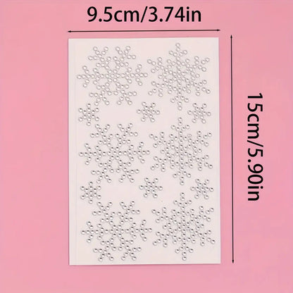 1 հատ սպիտակ 3D ձյան փաթիլի տեսքով աչքի կպչուն պիտակ՝ փայլուն դեմքի և կոպերի զարդարանք, թանկարժեք քարերով կպչուն պիտակ Y2K-ի համար, երաժշտական ​​փառատոնի, երեկույթի դիմահարդարման, ձմեռային զգեստի համար՝ հեշտ կիրառվող շքեղ աքսեսուար