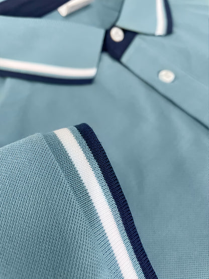 2 հատ տղամարդու կարճաթև վերնաշապիկներ կոնտրաստ օձիքներով - թեթև պոլիեսթեր, պաստել կապույտ և վարդագույն, շրջադարձային օձիքով, կոճակներով փակվող, սովորական, ամենօրյա և գործնական հագուստ, իդեալական ամառային կամ նվերների համար, կարճ թև վերնաշապիկներ