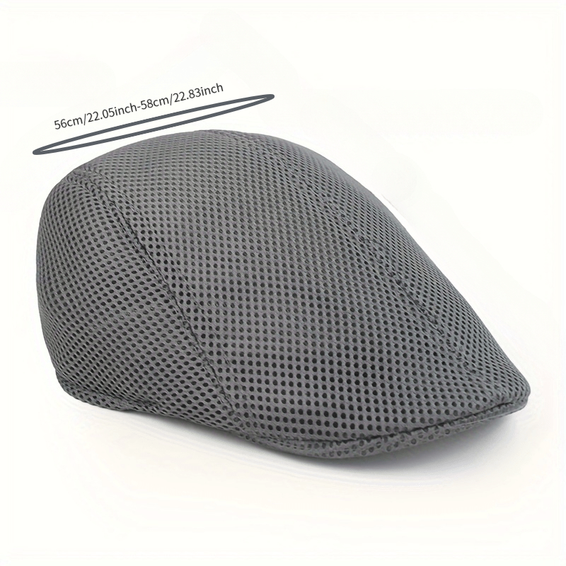 Men's Lightweight Breathable Mesh Beret Cap - Casual Summer Hat