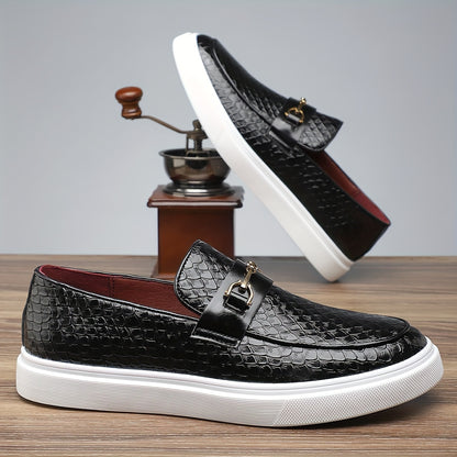 Men's Slip-On PU Skate Sneakers for Daily Casual Wear