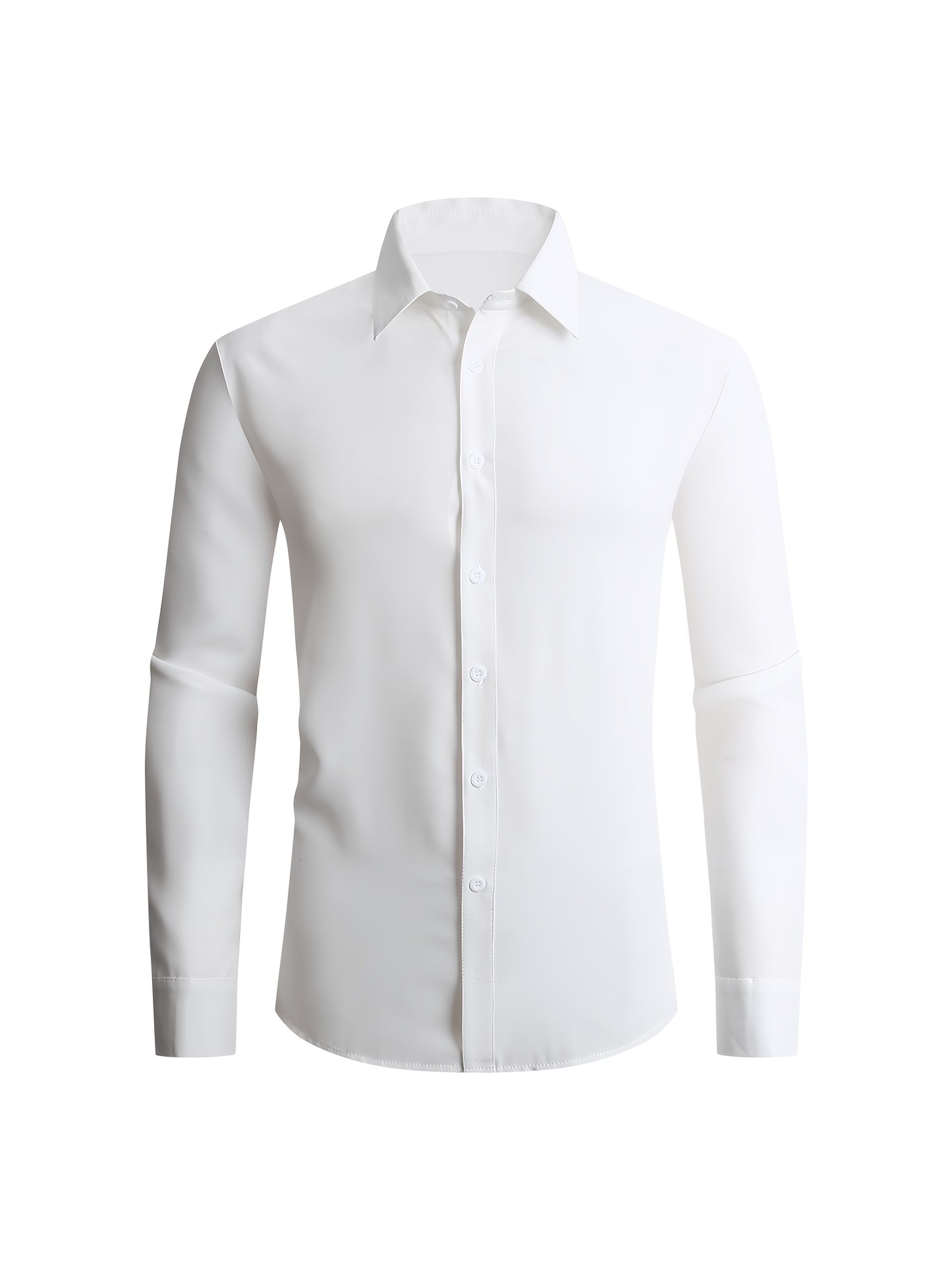 Men's All-Season Business Set: Long Sleeve Shirt & Formal Pants