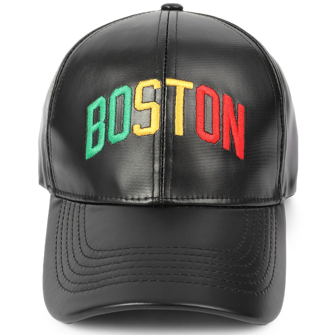 Unisex PU Leather Baseball Cap Adjustable Breathable Style