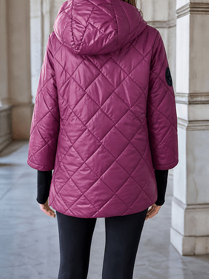 Women's Loose Hooded Jacket, Soft Warm Casual Outerwear