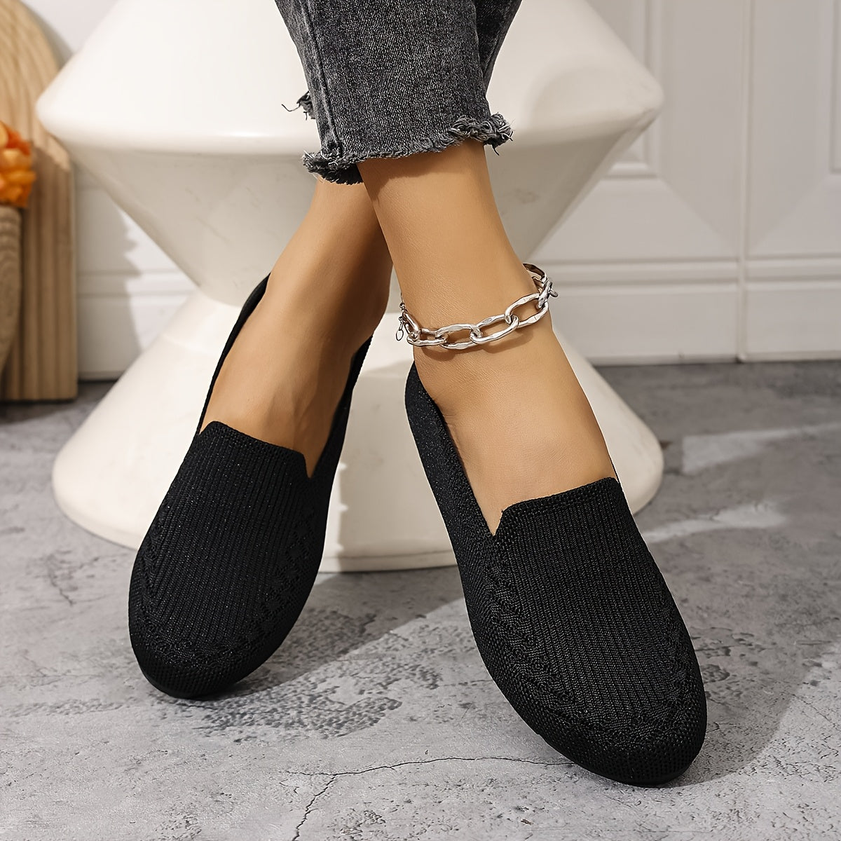 Lightweight Mesh Loafers for Women - Breathable And Easy to Wear, These Comfortable Flat Shoes in Purple Feature a Fabric Upper And Rubber Sole, Ideal for Any Season.