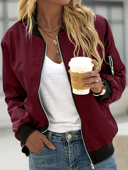Women's Casual Windproof Jacket for Spring and Fall