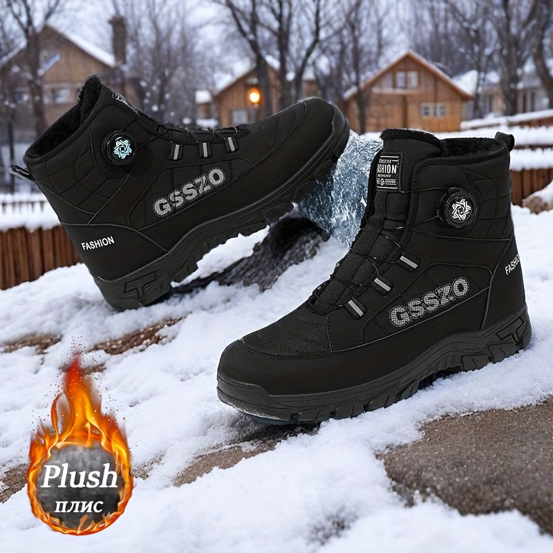 GSSZO Men's High-Top Hiking Boots with Height Increase - Slip-Resistant & PVC Sole, - -Terrain Boots Suitable for Urban Streetwear, Outdoor Trekking, Heavy-Duty Wear - Comfortable & Durable (Year-Round Use)