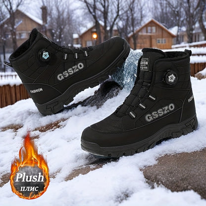GSSZO Men's High-Top Hiking Boots with Height Increase - Slip-Resistant & PVC Sole, - -Terrain Boots Suitable for Urban Streetwear, Outdoor Trekking, Heavy-Duty Wear - Comfortable & Durable (Year-Round Use)