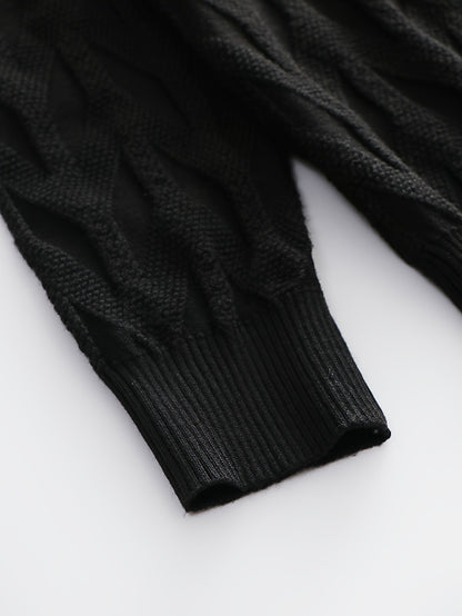Men'S Fashion Knit Pullover with a Collar for Warmth