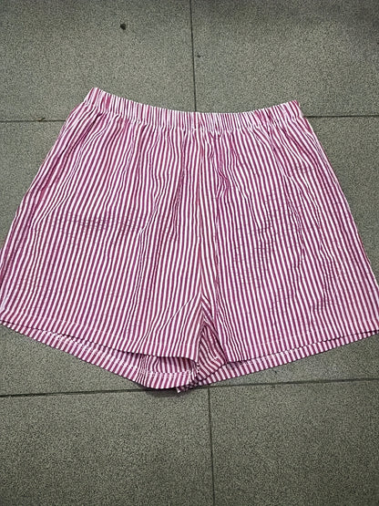 2024 Summer Casual Loose Striped Shorts