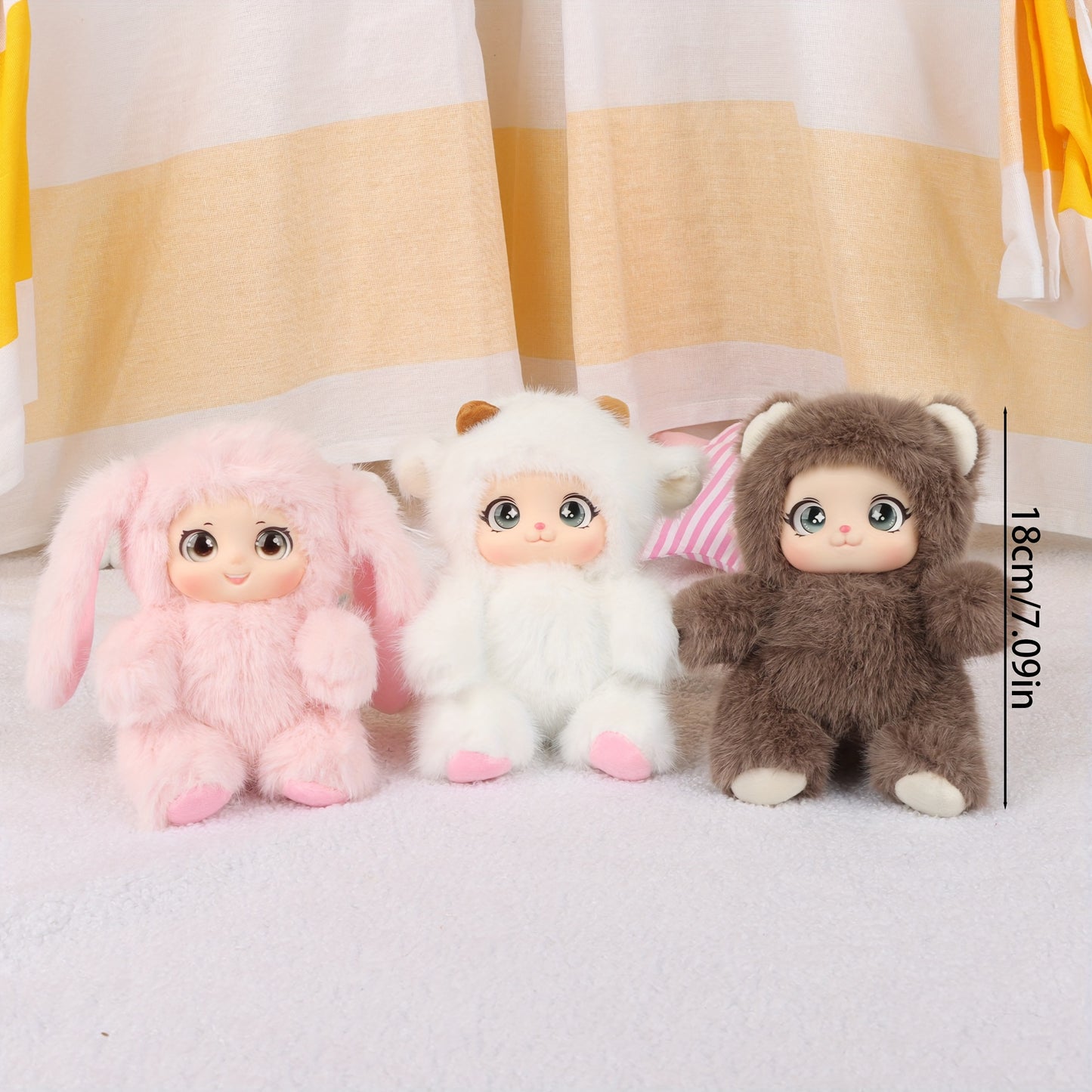 AURAESIN Plush Toys - Super Soft Huggable Bunny Bear Sheep Dolls, // Cuddly Stuffed Animals Suitable for Bedside & Desk Decor, Christmas Gifts for & s