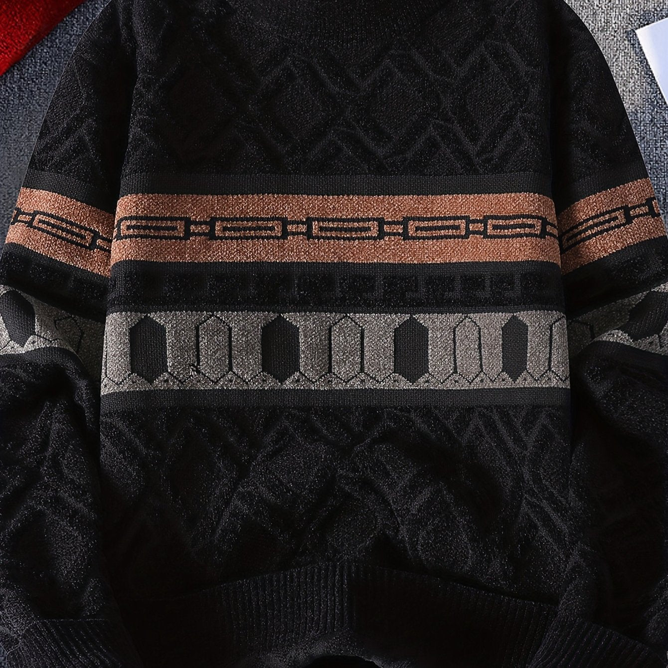 2025 թվականի աշնանային և ձմեռային նոր տղամարդկանց սվիտեր կորեական ոճով՝ ազատ կլոր վզով, տաք գործվածքով և նորաձև ոճով