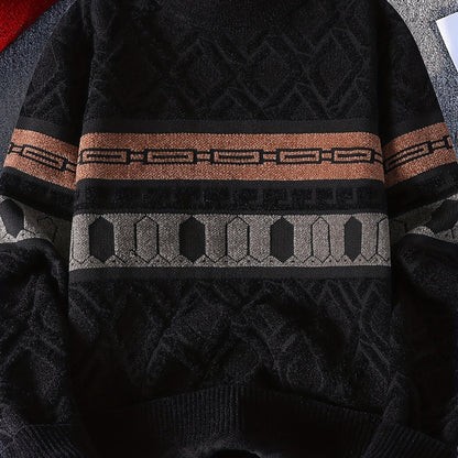 2025 թվականի աշնանային և ձմեռային նոր տղամարդկանց սվիտեր կորեական ոճով՝ ազատ կլոր վզով, տաք գործվածքով և նորաձև ոճով