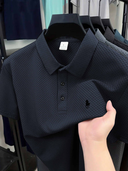 S144 Ankle Sprain Horse Print Golf Knitted Men'S Polo - ayq