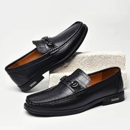 Men's Casual Business Loafers Leather Slip-On Shoes