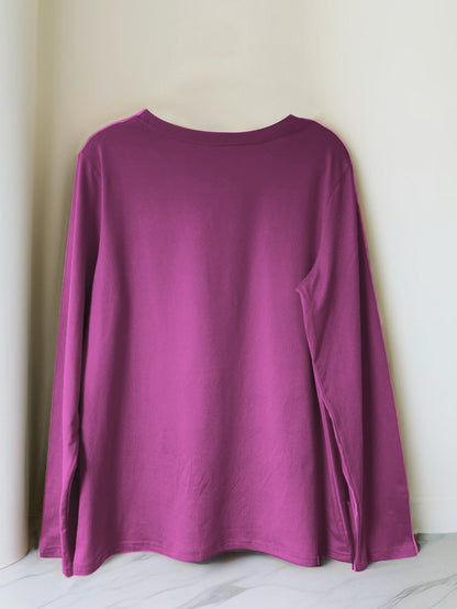 Women'S Christmas Long Sleeve T-Shirt - Santa Claus & Holiday Graphic Tee, Machine Washable Everyday & Party Outfit for Christmas, New Year'S Eve - Non-See-Through Casual Top, Christmas Shirts, Festive Attire, Round Neckline