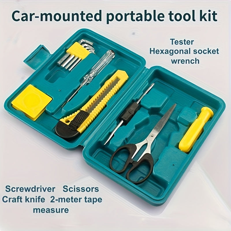 12pcs Home Tool Kit, Hardware Tool Set, Car Hardware Toolbox, Auto Repair Tools, Appliance Repair Tools, Portable Tool Kit, Essential for Home and Travel