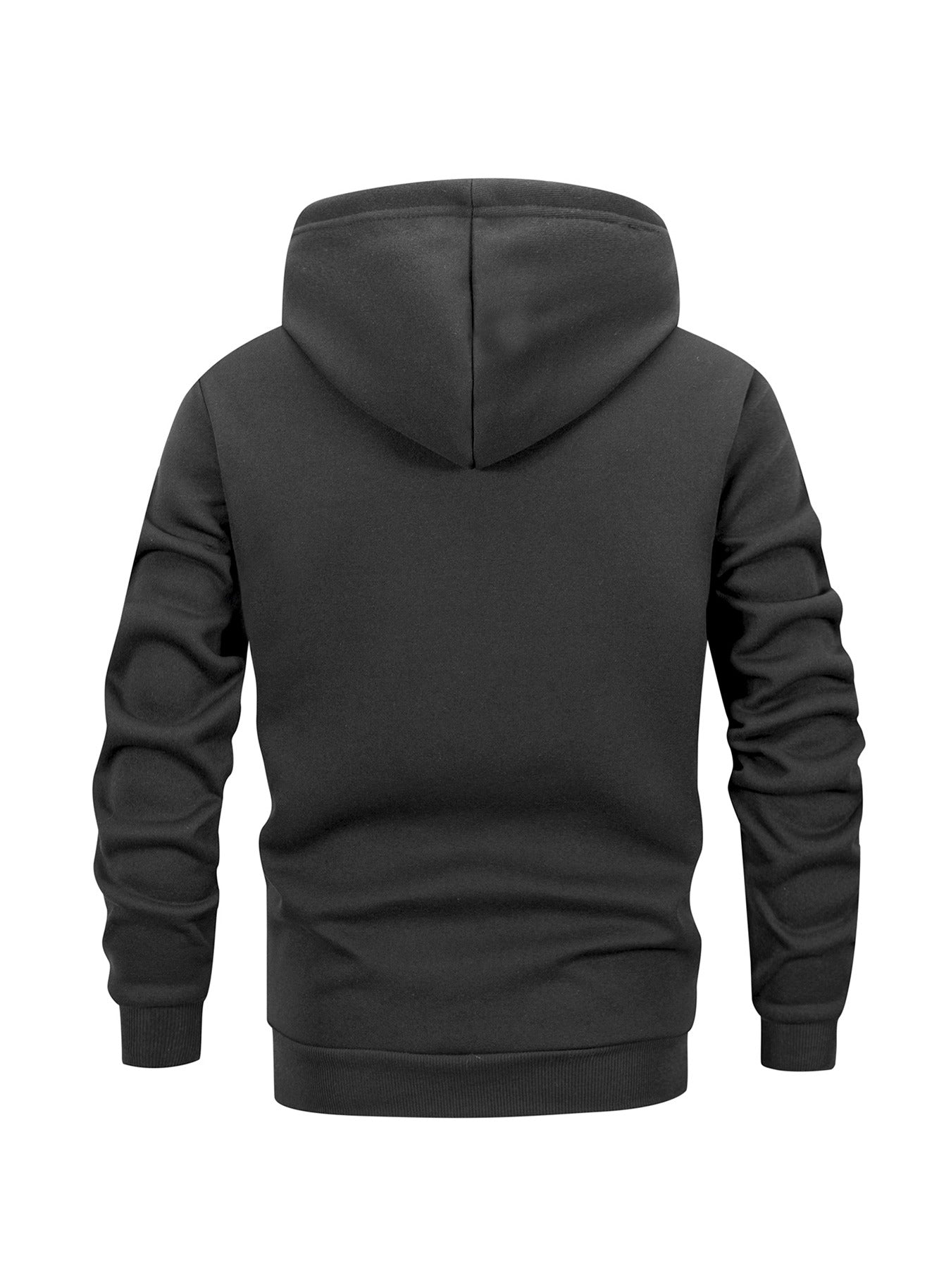 Աշնանային-ձմեռային տղամարդու գլխարկով սպորտային հագուստի հավաքածու, պարզ դասական, բազմակողմանի հագուստ՝ կայծակաճարմանդով, աստառապատ տաք բաճկոնով և լարով սպորտային տաբատով՝ առօրյա և հանգստի համար։