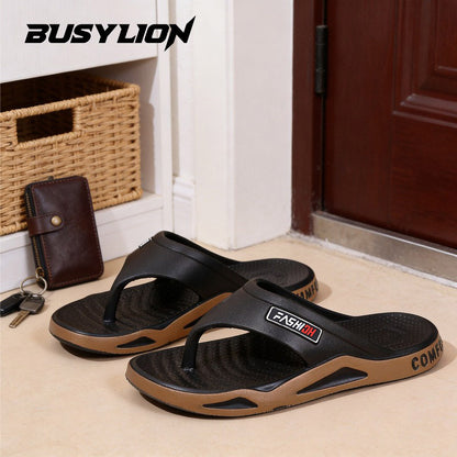 Men's Lightweight Fashion Sandals with Letter Print - Open Toe