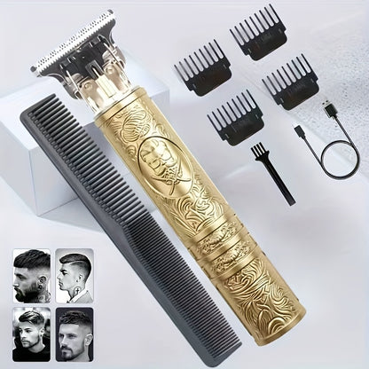 YAIAWISU Men's -Like Electric Hair Clipper & Beard Trimmer - USB- Operation, T-Shaped Blade with 4 Adjustable Speeds (Limited Combs), Self-Cleaning Design, Lithium-Free -Free Technology, All-in-One Hair Cutting